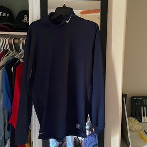 Long sleeve turtle neck gym Nike fit pro dark blue